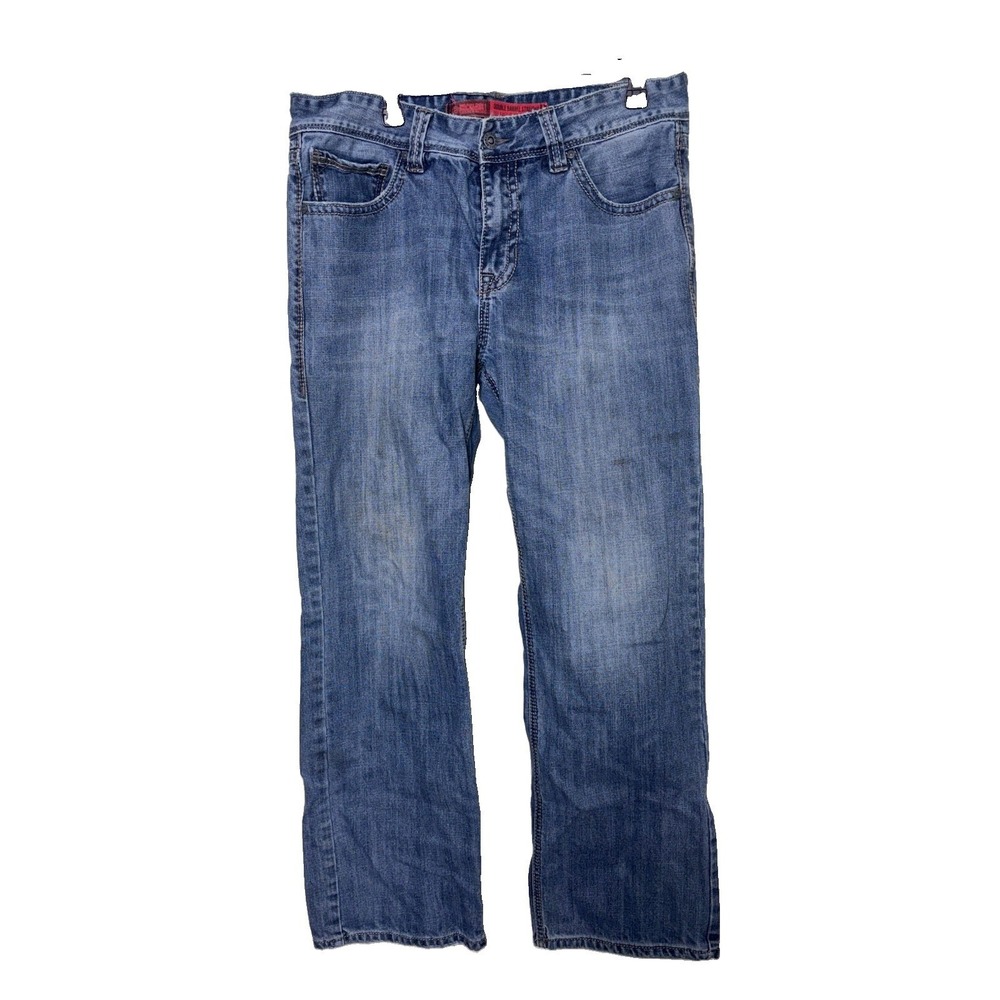 Rock And Roll Denim Mens Jeans Size 34x32 Double Barrel Straight Cotton